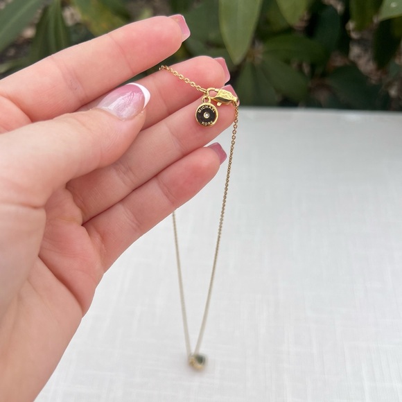 Michael Kors Gold Mini 16" Crystal Heart Pendant Necklace - Picture 6 of 7